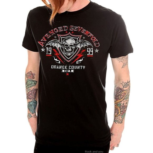 Avenged Sevenfold  Orange County A7X metal rock Official T-Shirt 2XL NWT - Picture 1 of 2